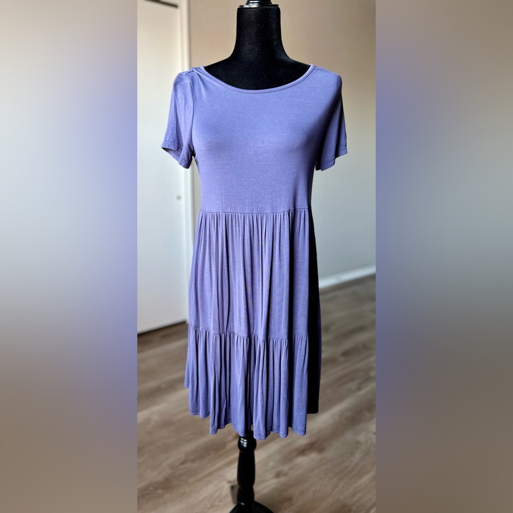 Casual Blue Midi Dress